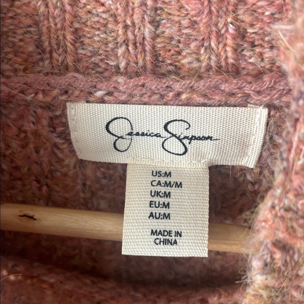 NWT Jessica Simpson Copper Buttoned Turtleneck Sweater - Picture 2 of 9